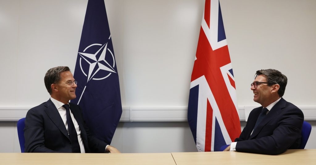 NATO general secretary Mark Rutte with Andy Burnham