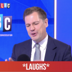 A photo of Robert Jenrick speaking to LBC