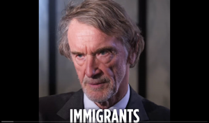 A photo of JIm Ratcliffe speaking about immigration