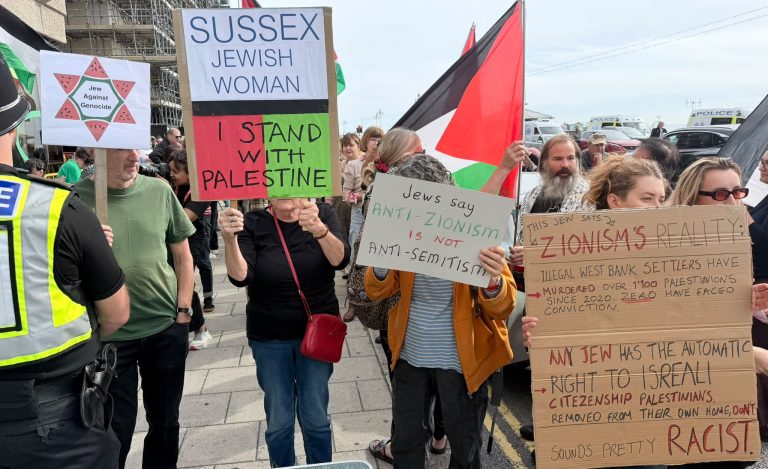 A photo of pro-Palestine Green Party members