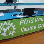 A stall at Wales Green Party conference