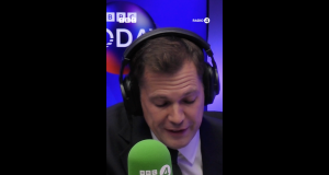 A photo of Reform's Robert Jenrick on BBC Radio 4 Today